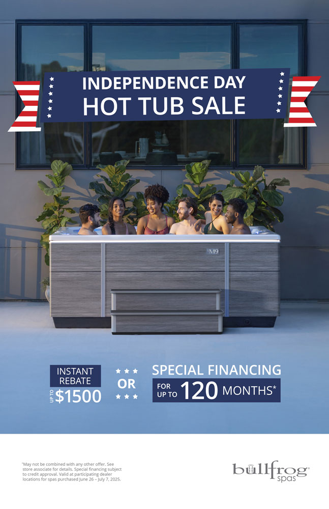 Bullfrog Independence Day Hot Tub Sale